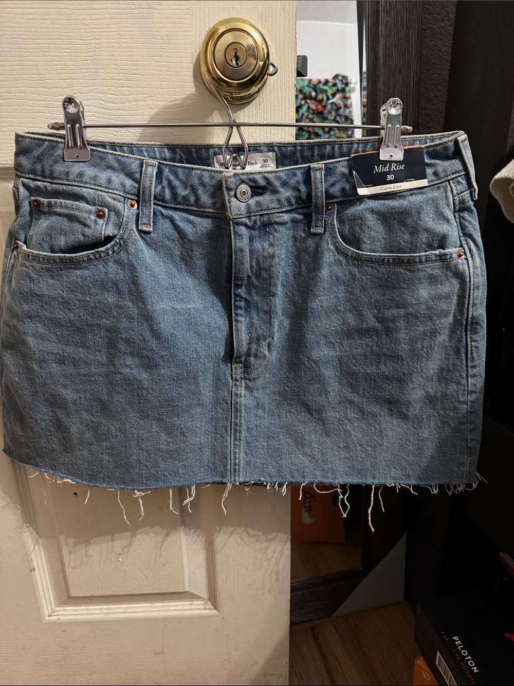 Abercrombie & Fitch Light Blue Denim Mini Skirt